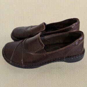Michel M Brown Leather Slip On Comfort Loafers Women’s 10M